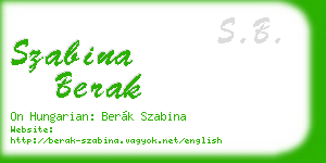 szabina berak business card